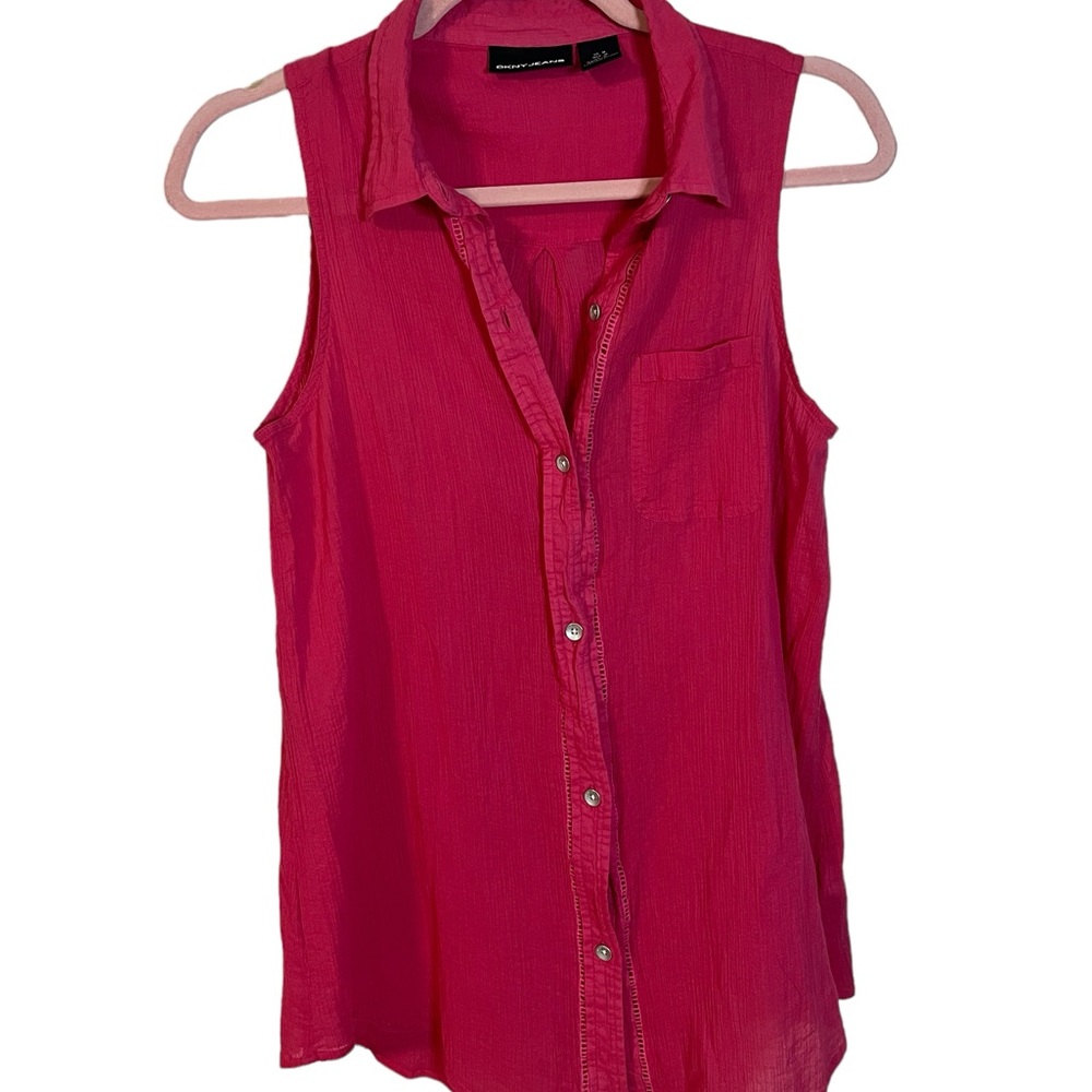 DKNY Pink Sleeveless Blouse